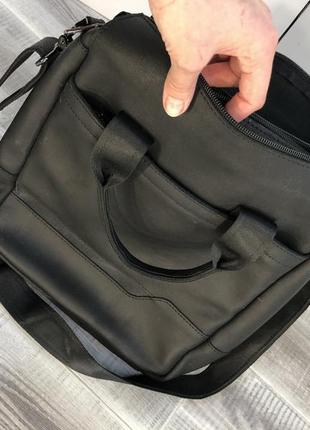 Кожаная унисекс дорогая деловая сумка для планшета6 фото