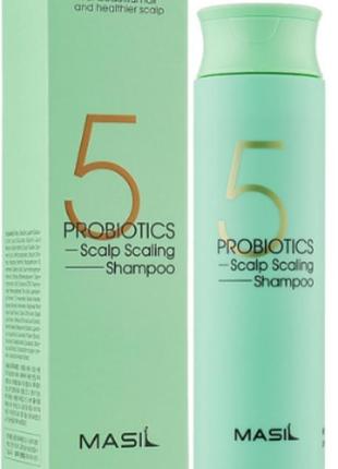 Шампунь для глибокого очищення шкіри голови masil 5 probiotics scalp scaling shampoo 300 ml1 фото