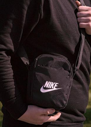 Барсетка nike чорна чоловіча сумка на плече