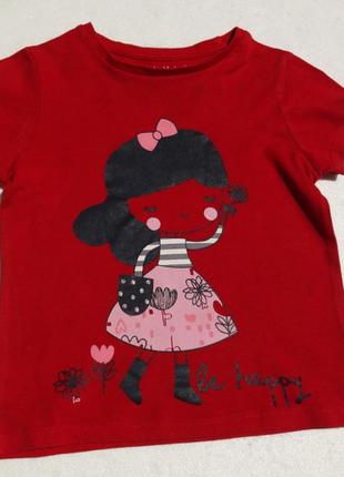 Nutmeg. красная футболка на 3-4 года. хлопок.