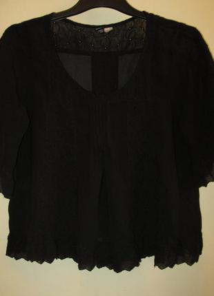 Распродажа очень красивая стильная блуза h&m кружево прошва размер 10