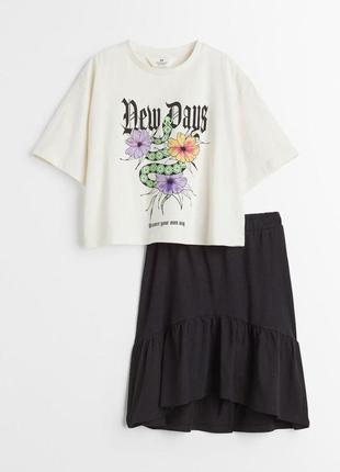 Комплект для девочки юбка футболка h&amp;m