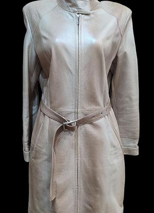 Кожаный френч, тренч, плащ из лайки