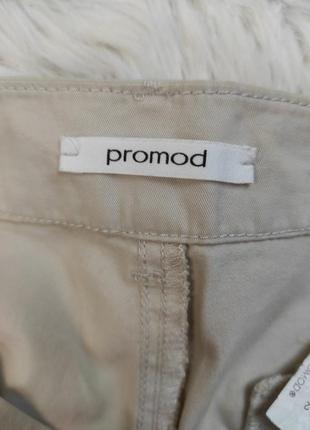 Женские брюки promod бежевого цвета размер 48 l7 фото