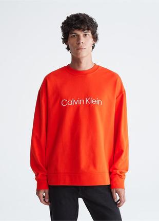 Orange calvin klein sweatshirt discount