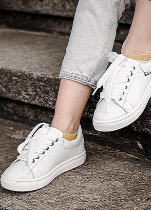 Кеди базові натуральна шкіра