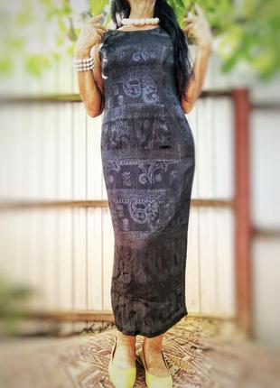 Платье richards длинное принт узор из вискозы1 фото