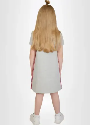 Платье для девочек меланж с лампасом3 фото