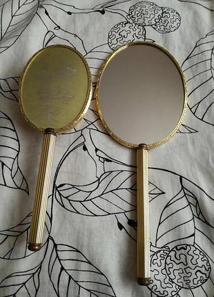 Винтажный набор зеркало и щетка