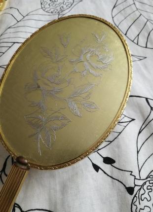Винтажный набор зеркало и щетка