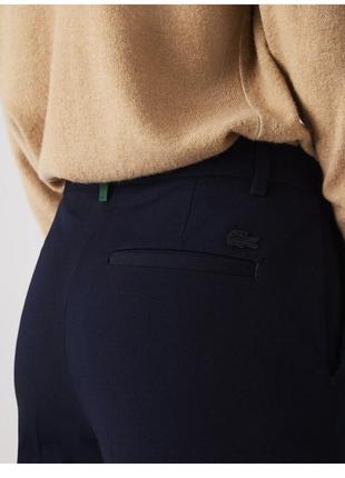 Брюки lacoste штани чіноси вкорочені сині бренд оригінал зі стрілами4 фото