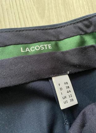 Брюки lacoste штани чіноси вкорочені сині бренд оригінал зі стрілами9 фото