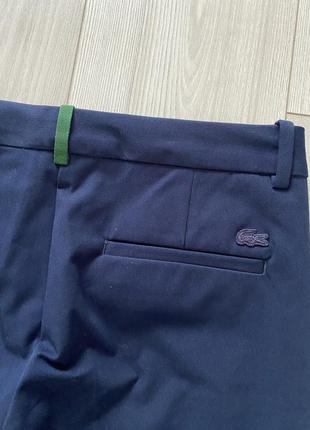 Брюки lacoste штани чіноси вкорочені сині бренд оригінал зі стрілами8 фото