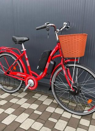Електровелосипед paola 28" red fox cubic-bike 500 w 10 ah 48v panasonic1 фото