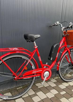 Електровелосипед paola 28" red fox cubic-bike 500 w 10 ah 48v panasonic4 фото