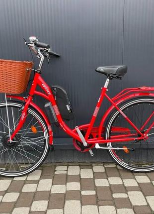 Електровелосипед paola 28" red fox cubic-bike 500 w 10 ah 48v panasonic3 фото