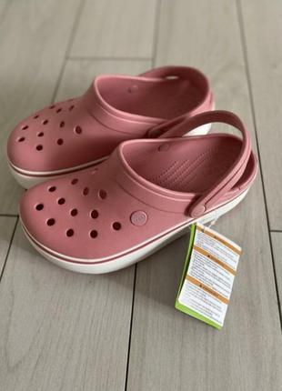 Crocs platform кроксы пудрового цвета сабо на платформе1 фото