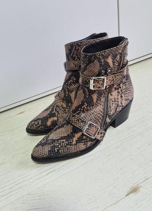 Стильні шкіряні черевики козаки ковбойки allsaints5 фото