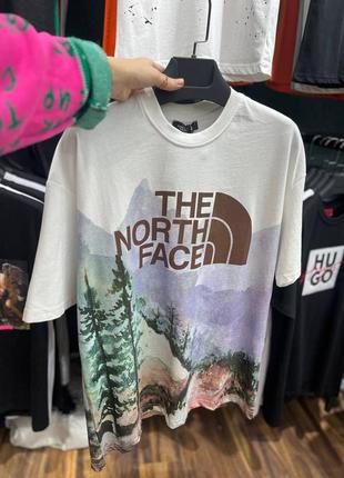 Футболка the north face tnf біла пейзаж гори