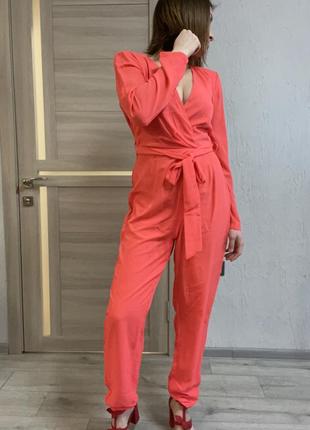 Ярко-коралловый комбинезон missguided размер s новый