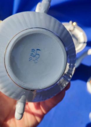 Чайный сервиз ссср советский барановка с клеймом чайник сахарница молочник чашка5 фото