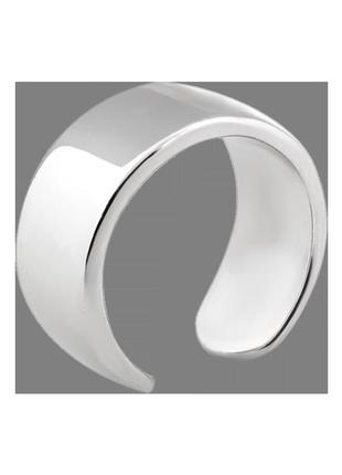 Сережка серебряная кафф единичный кольцо на ушко4 фото