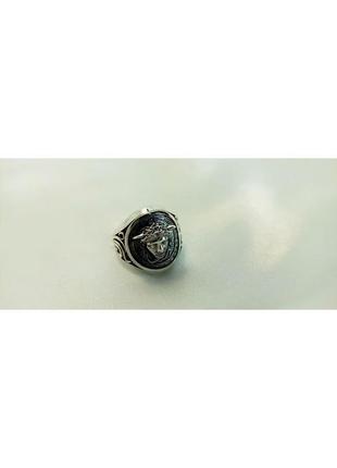 Чоловічий срібний перстень грецька медуза4 фото