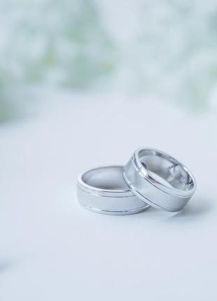 Серебряное обручальное кольцо
