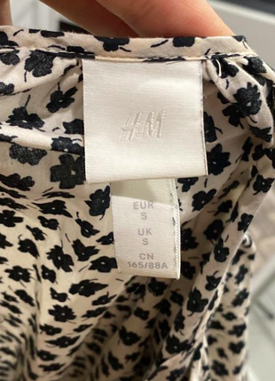 H&m бавовняна повітряна легка сукня у квітковий принт оверсайз8 фото