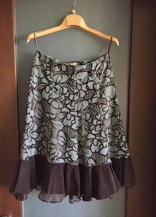 Теплая фактурная юбка с оборками neven2 фото