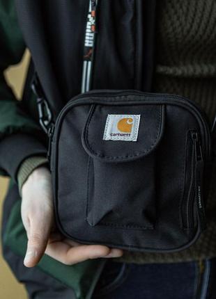 Барсетка carhartt чорна сумка через плече  чоловіча / жіноча