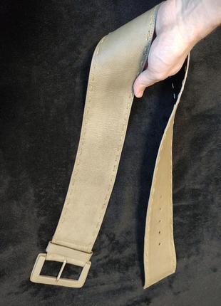 Amapola шикарный широкий светло серый пояс кожаный натуральный женский ремень р. m3 фото