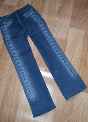 Джинси кльош красивий принт-