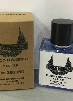 Тестер paco rabanne invictus 50 ml, шлейф пако946 инквиктус