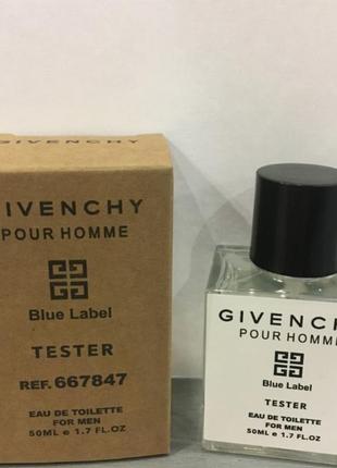 Тестер givenchy blue label pour homme 50 ml, живышные блю лейбл