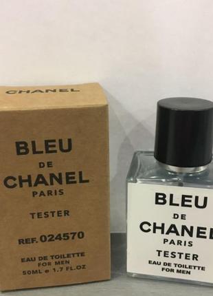 Тестер chanel bleu de chanel 50 ml, шанель блю де шанель