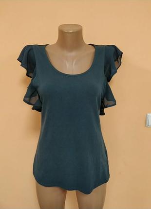 Блуза майка з воланами