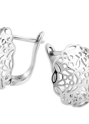 Срібні сережки орнамент