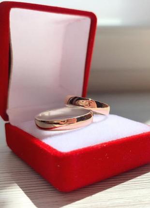 Серебряное обручальное кольцо с золотыми накладками по кругу5 фото