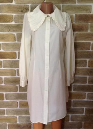 Нове плаття  сорочка з красивим коміром 100% органічна бавовна розмір 14