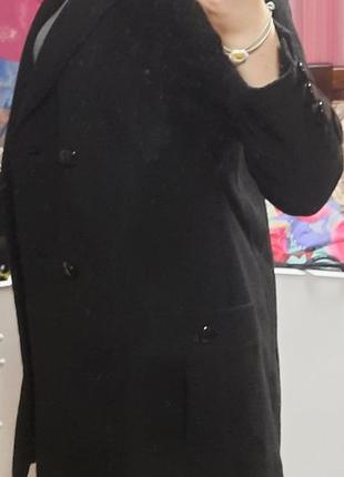 Стильное черное пальто3 фото