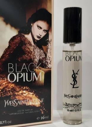 Женский мини-парфюм yves saint laurent black opium 20 ml, ив сен лоран блек ожогов