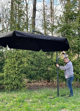 Зонт садовый черный, диаметр 3 м2 фото