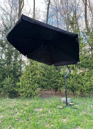 Зонт садовый черный, диаметр 3 м4 фото