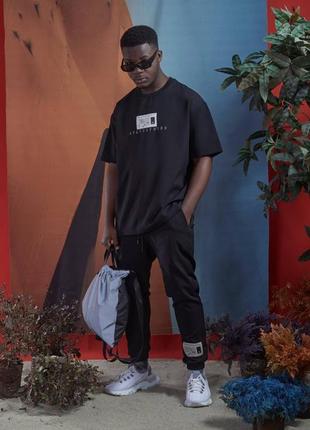 Стильный мужской спортивный костюм / комплект брюки + футболка на лето