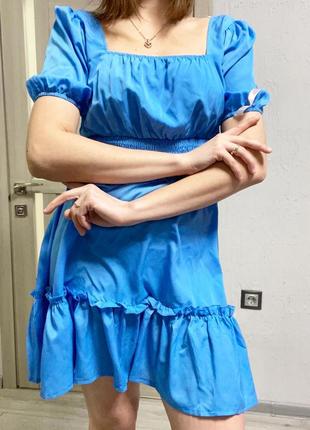 Блакитна міні сукня missguided s,нова