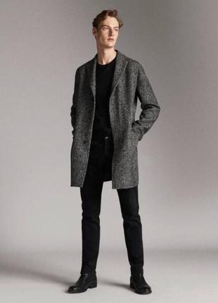 Пальто massimo dutti шерстяное стильное актуальное премиальное тренд люкс