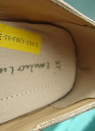 Английский бренд emilio lucax  туфли блестящие стелька 23,54 фото