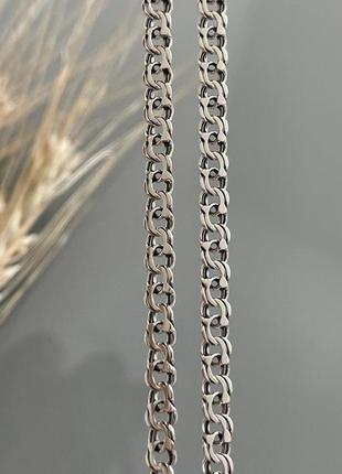 Цепочка серебряная плетения бисмарк3 фото