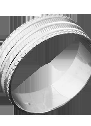 Серебряное обручальное кольцо1 фото